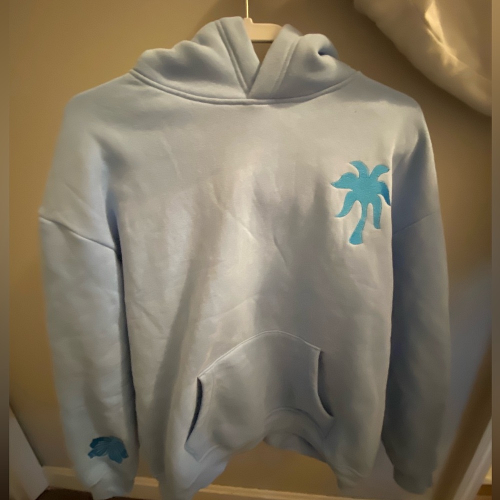 Blue Pink palm Puff sweatshirt size medium